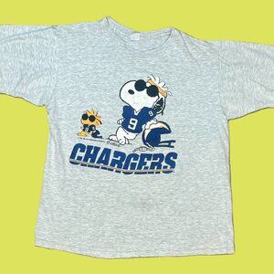 Vtg Reprint San Diego Chargers NFL Gray Shirt